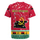 Angola Christmas Rugby Jersey Santa Gifts and National Flag Map Motif - African Pride