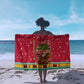 Angola Christmas Sarong Santa Gifts and National Flag Map Motif - African Pride