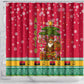 Angola Christmas Shower Curtain Santa Gifts and National Flag Map Motif - African Pride