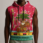 Angola Christmas Sleeveless Hoodie Santa Gifts and National Flag Map Motif - African Pride
