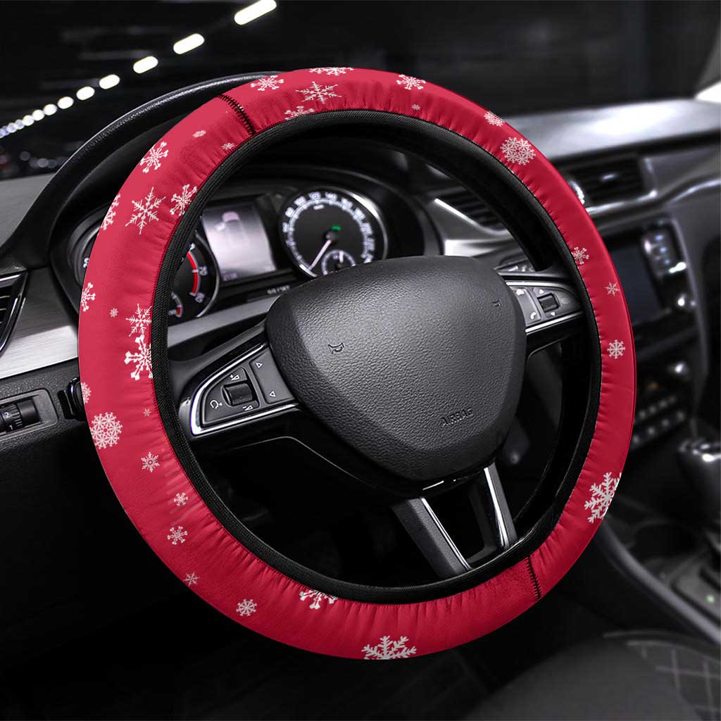 Angola Christmas Steering Wheel Cover Santa Gifts and National Flag Map Motif - African Pride