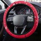 Angola Christmas Steering Wheel Cover Santa Gifts and National Flag Map Motif - African Pride