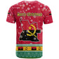 Angola Christmas T shirt Santa Gifts and National Flag Map Motif - African Pride