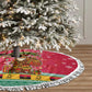 Angola Christmas Tree Skirt Santa Gifts and National Flag Map Motif - African Pride