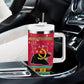 Angola Christmas Tumbler With Handle Santa Gifts and National Flag Map Motif - African Pride