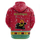 Angola Christmas Zip Hoodie Santa Gifts and National Flag Map Motif - African Pride