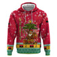 Angola Christmas Zip Hoodie Santa Gifts and National Flag Map Motif - African Pride