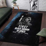 Mae Jemison Area Rug with NASA Spacesuit Portrait, First Black Woman - African Pride