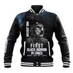 Mae Jemison Baseball Jacket with NASA Spacesuit Portrait, First Black Woman - African Pride