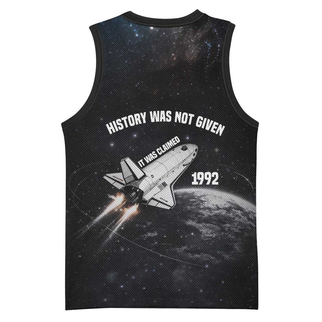 Mae Jemison Basketball Jersey with NASA Spacesuit Portrait, First Black Woman - African Pride