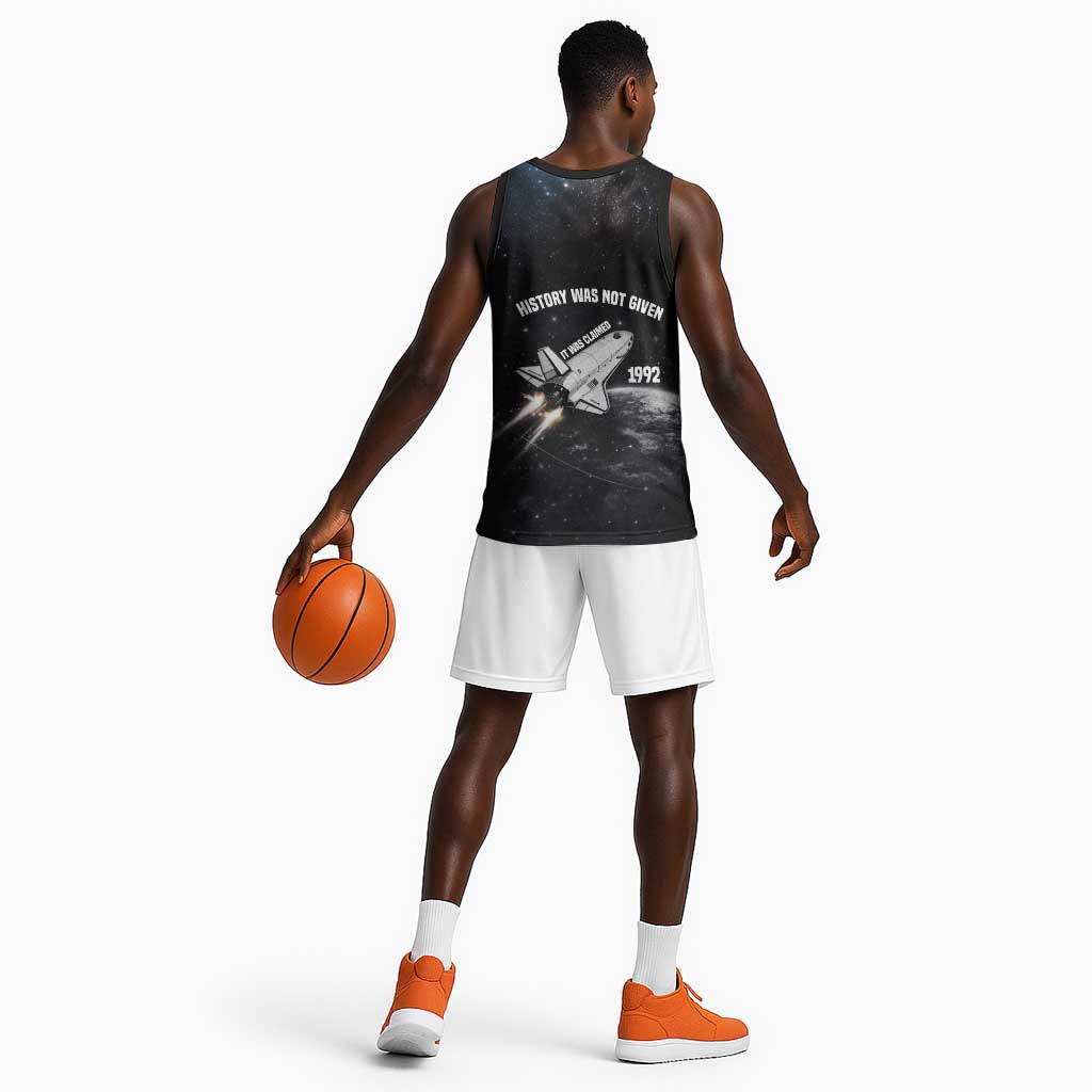 Mae Jemison Basketball Jersey with NASA Spacesuit Portrait, First Black Woman - African Pride