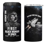 Mae Jemison 4 in 1 Can Cooler Tumbler with NASA Spacesuit Portrait, First Black Woman - African Pride