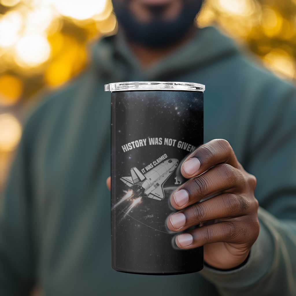 Mae Jemison 4 in 1 Can Cooler Tumbler with NASA Spacesuit Portrait, First Black Woman - African Pride