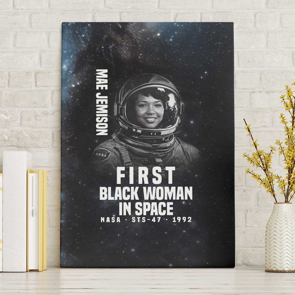 Mae Jemison Canvas Wall Art with NASA Spacesuit Portrait, First Black Woman - African Pride