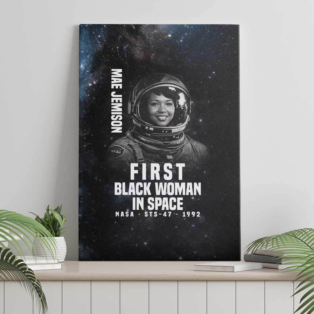 Mae Jemison Canvas Wall Art with NASA Spacesuit Portrait, First Black Woman - African Pride
