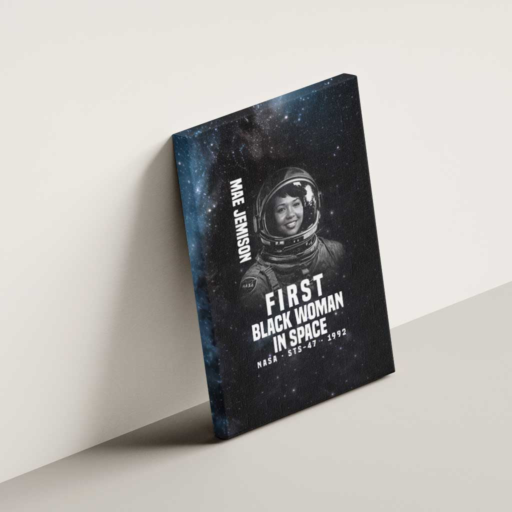 Mae Jemison Canvas Wall Art with NASA Spacesuit Portrait, First Black Woman - African Pride