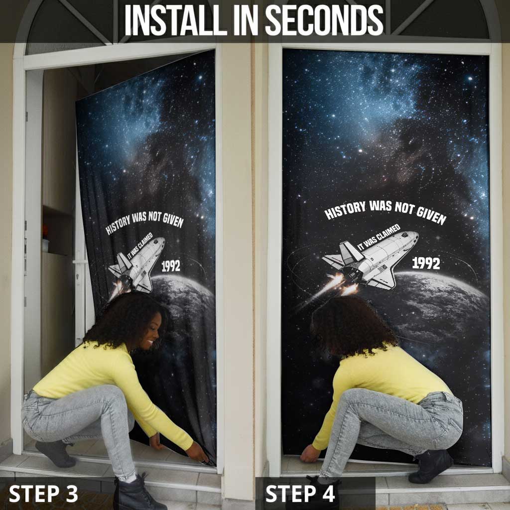Mae Jemison Door Cover with NASA Spacesuit Portrait, First Black Woman - African Pride