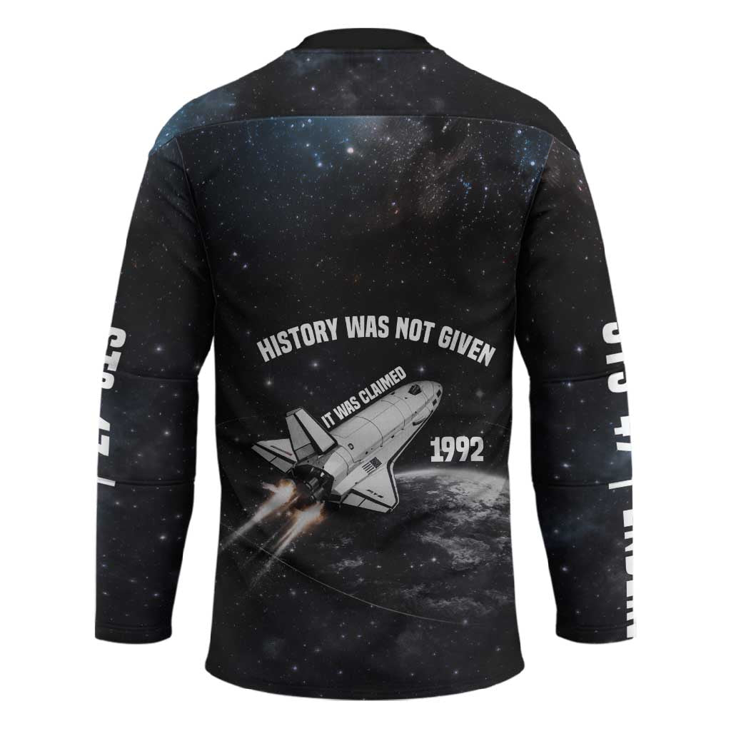 Mae Jemison Hockey Jersey with NASA Spacesuit Portrait, First Black Woman - African Pride