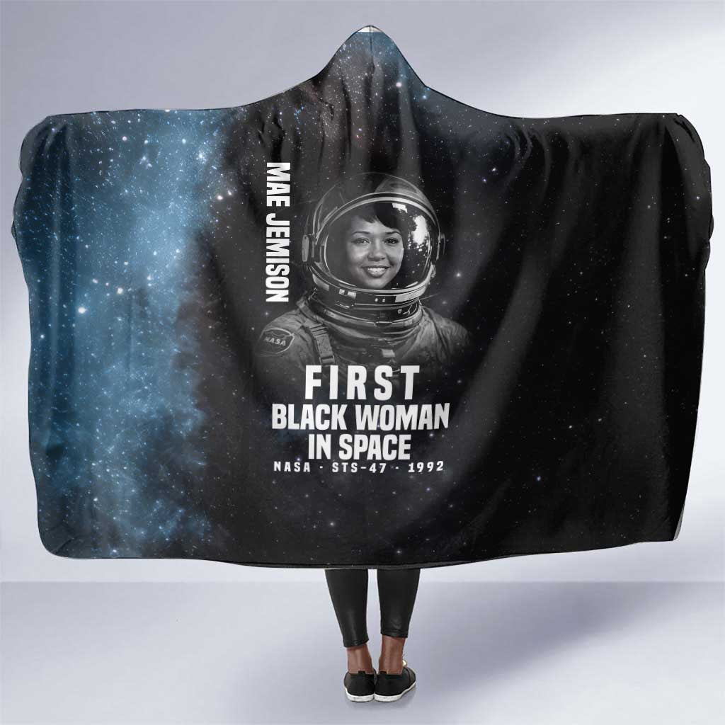 Mae Jemison Hooded Blanket with NASA Spacesuit Portrait, First Black Woman - African Pride