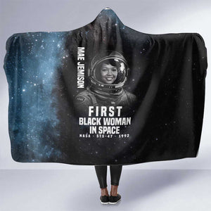 Mae Jemison Hooded Blanket with NASA Spacesuit Portrait, First Black Woman - African Pride