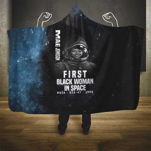 Mae Jemison Hooded Blanket with NASA Spacesuit Portrait, First Black Woman - African Pride