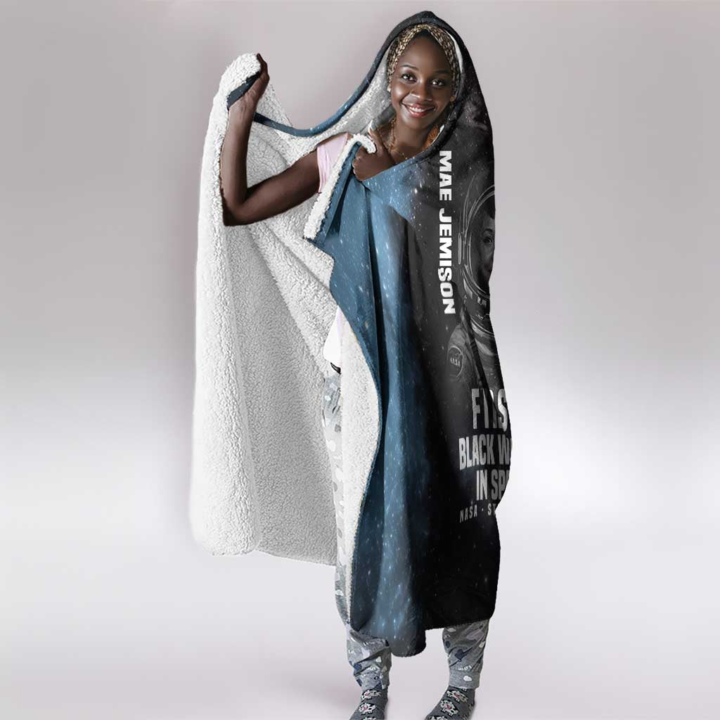 Mae Jemison Hooded Blanket with NASA Spacesuit Portrait, First Black Woman - African Pride