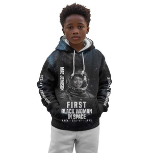 Mae Jemison Kid Hoodie with NASA Spacesuit Portrait, First Black Woman - African Pride