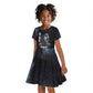Mae Jemison Kid Short Sleeve Dress with NASA Spacesuit Portrait, First Black Woman - African Pride