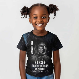 Mae Jemison Kid T shirt with NASA Spacesuit Portrait, First Black Woman - African Pride