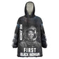 Mae Jemison Kid Wearable Blanket Hoodie with NASA Spacesuit Portrait, First Black Woman - African Pride