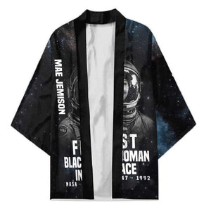 Mae Jemison Kimono with NASA Spacesuit Portrait, First Black Woman - African Pride
