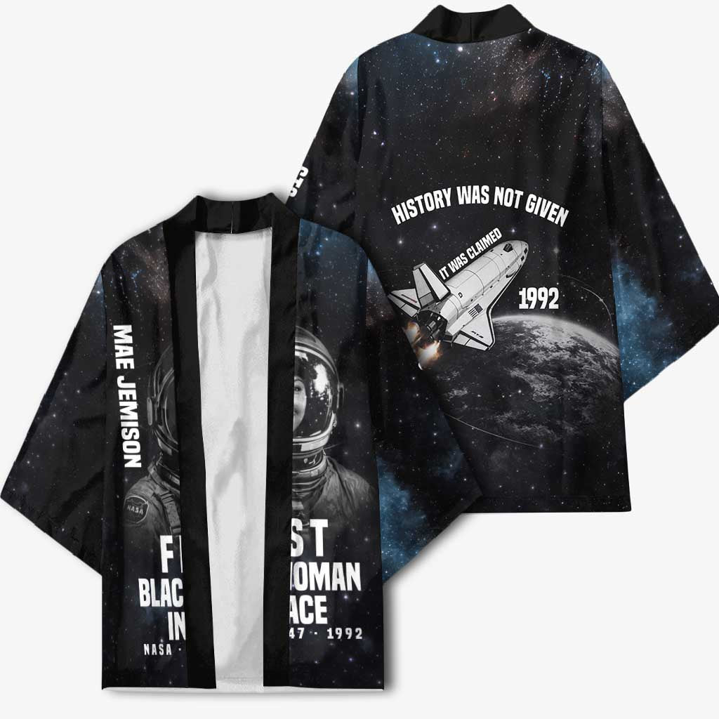 Mae Jemison Kimono with NASA Spacesuit Portrait, First Black Woman - African Pride