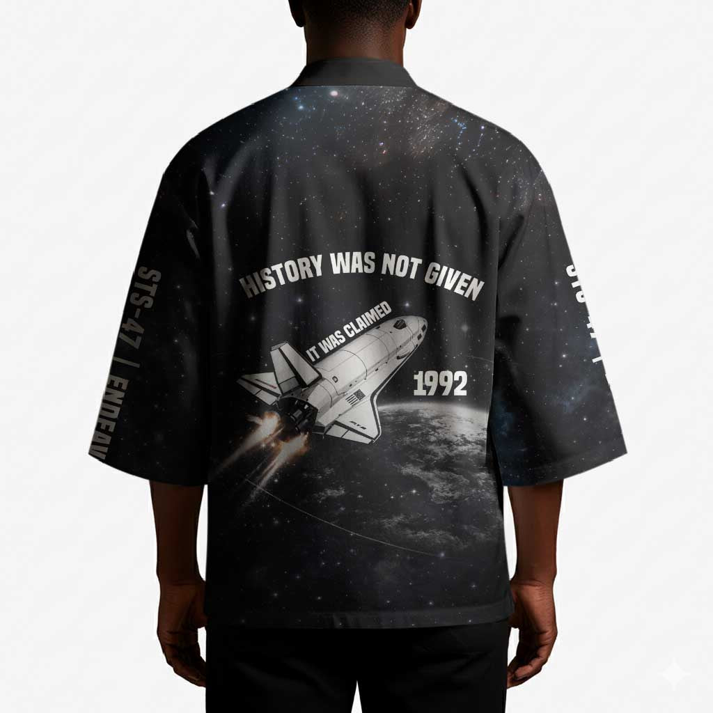 Mae Jemison Kimono with NASA Spacesuit Portrait, First Black Woman - African Pride