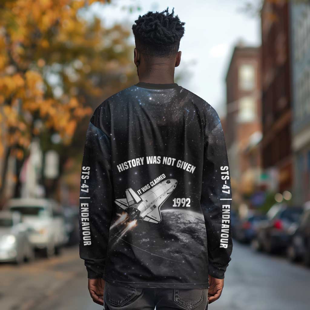 Mae Jemison Long Sleeve Shirt with NASA Spacesuit Portrait, First Black Woman - African Pride