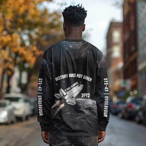 Mae Jemison Long Sleeve Shirt with NASA Spacesuit Portrait, First Black Woman - African Pride