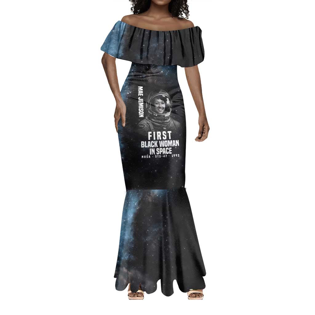 Mae Jemison Mermaid Dress with NASA Spacesuit Portrait, First Black Woman - African Pride
