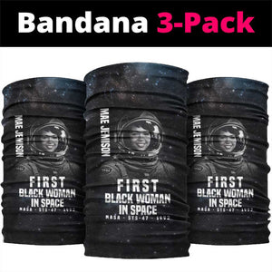 Mae Jemison Neck Gaiter with NASA Spacesuit Portrait, First Black Woman - African Pride