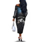 Mae Jemison Off The Shoulder Long Sleeve Dress with NASA Spacesuit Portrait, First Black Woman - African Pride