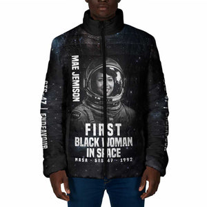 Mae Jemison Padded Jacket with NASA Spacesuit Portrait, First Black Woman - African Pride