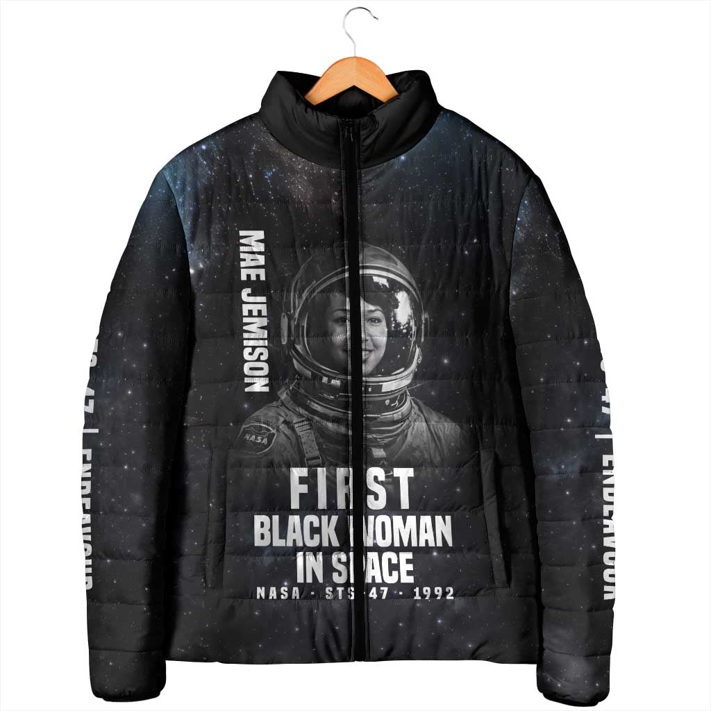 Mae Jemison Padded Jacket with NASA Spacesuit Portrait, First Black Woman - African Pride