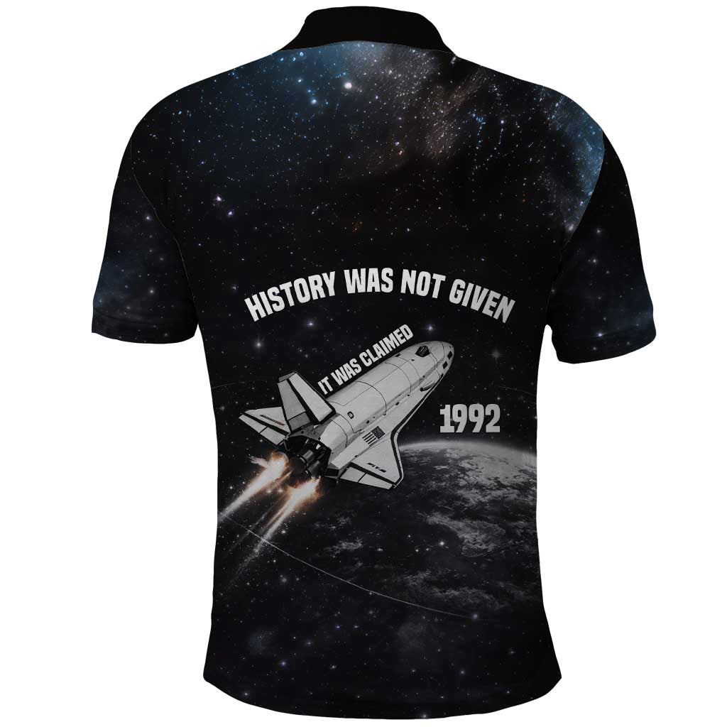 Mae Jemison Polo Shirt with NASA Spacesuit Portrait, First Black Woman - African Pride