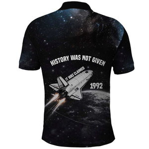 Mae Jemison Polo Shirt with NASA Spacesuit Portrait, First Black Woman - African Pride