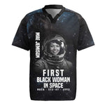 Mae Jemison Rugby Jersey with NASA Spacesuit Portrait, First Black Woman - African Pride