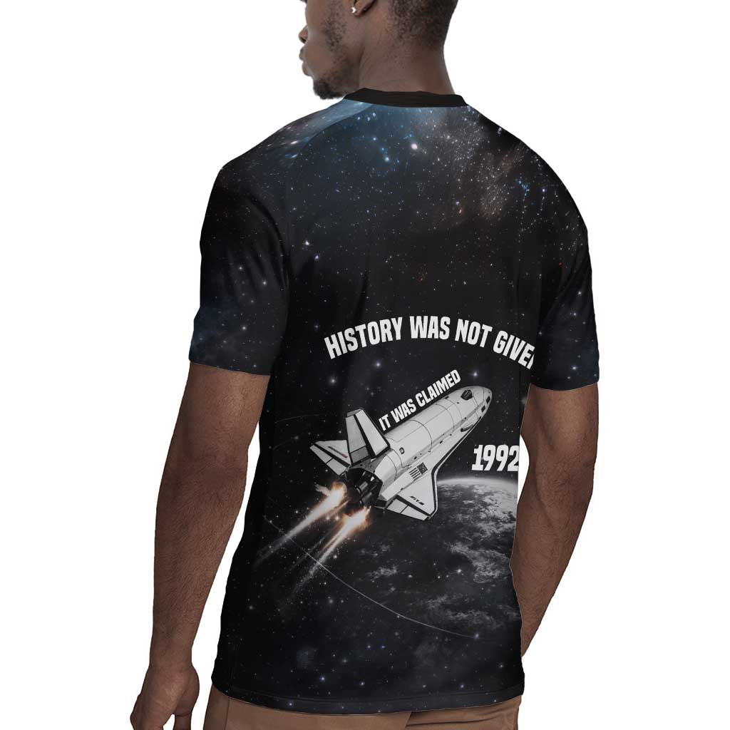 Mae Jemison Rugby Jersey with NASA Spacesuit Portrait, First Black Woman - African Pride