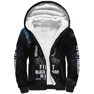 Mae Jemison Sherpa Hoodie with NASA Spacesuit Portrait, First Black Woman - African Pride