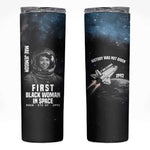 Mae Jemison Skinny Tumbler with NASA Spacesuit Portrait, First Black Woman - African Pride