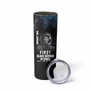 Mae Jemison Skinny Tumbler with NASA Spacesuit Portrait, First Black Woman - African Pride