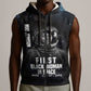 Mae Jemison Sleeveless Zip Hoodie with NASA Spacesuit Portrait, First Black Woman - African Pride