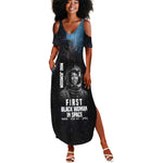 Mae Jemison Summer Maxi Dress with NASA Spacesuit Portrait, First Black Woman - African Pride