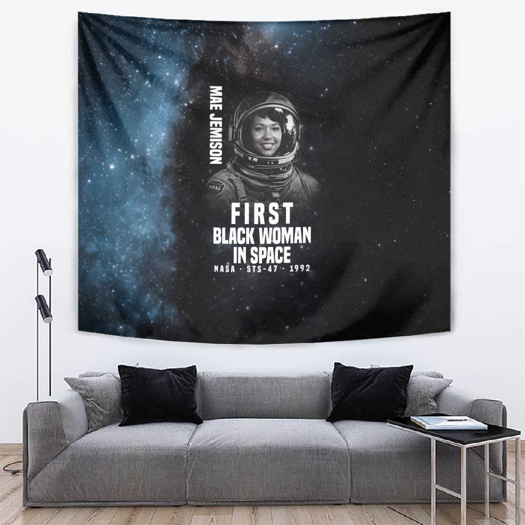 Mae Jemison Tapestry with NASA Spacesuit Portrait, First Black Woman - African Pride